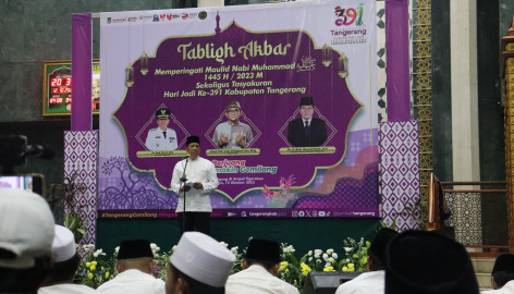 Di Hari Jadi ke-391, Pemkab Tangerang Gelar Peringatan Maulid Nabi Muhammad SAW Dirangkaikan Tasyakuran dan Do'a Bersama