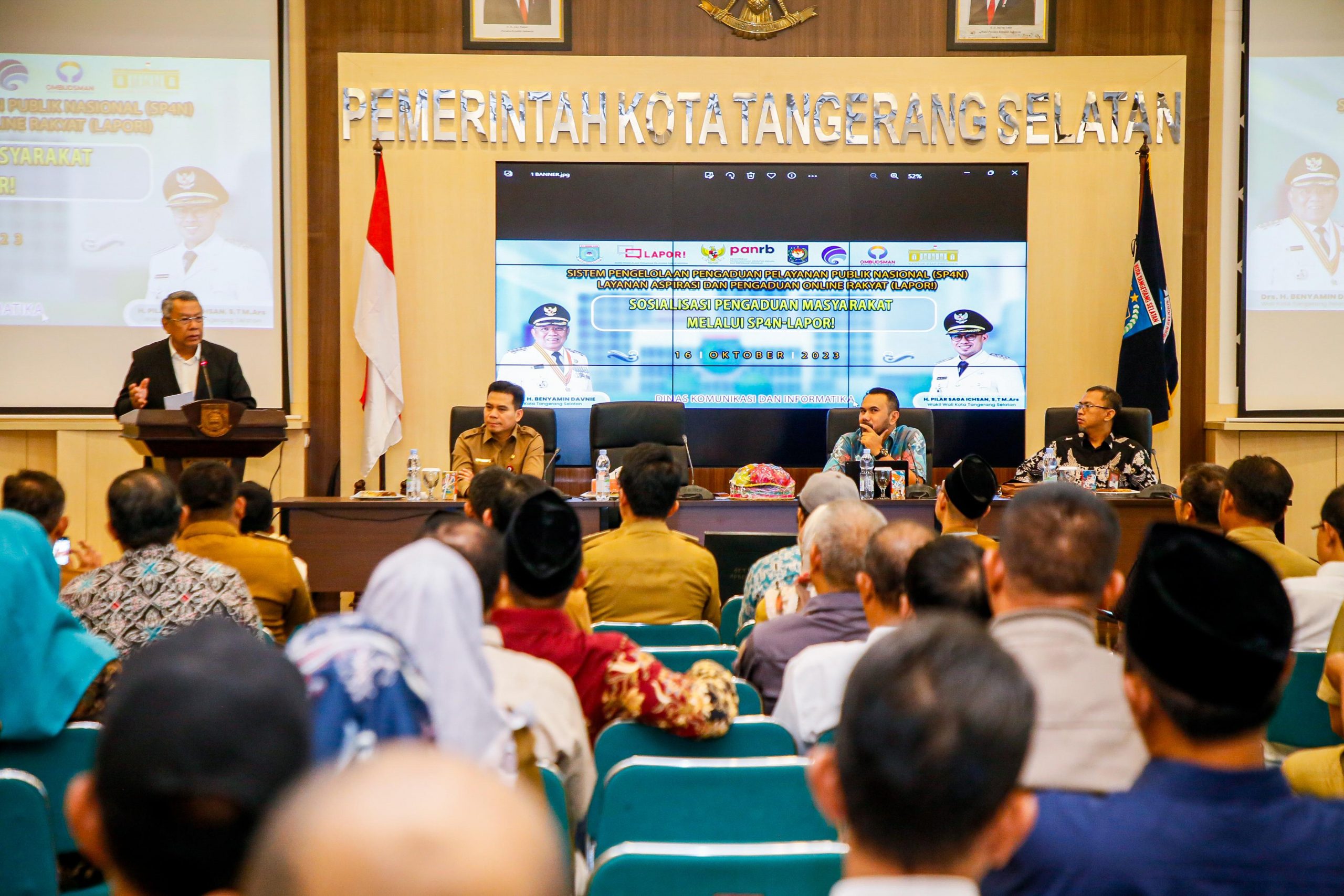 Gelar Sosialisasi SP4N-LAPOR, Wali Kota Tangerang Selatan: Pastikan Masyarakat Mengerti dan Memahami Tata Cara Pengaduan