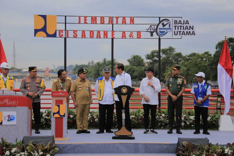 Jembatan Cisadane A dan B Diresmikan Presiden, Pj Nurdin: Bisa Jadi Ikon Baru Kota Tangerang