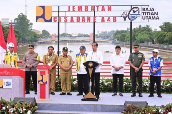 Presiden Resmikan Tiga Jembatan Pengganti Jembatan Callender Hamilton di Provinsi Banten