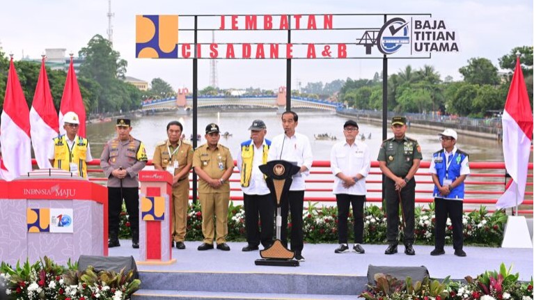 Presiden Resmikan Tiga Jembatan Pengganti Jembatan Callender Hamilton di Provinsi Banten