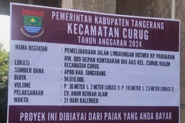 Proyek Pemeliharaan Jalan Lingkungan Hotmix di Curug Diduga Mengurangi Volume