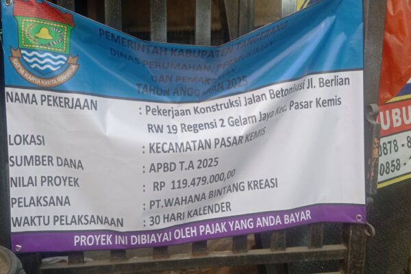 Proyek Betonisasi di Jalan Berlian Regenci II Diduga Ada Indikasi Kecurangan