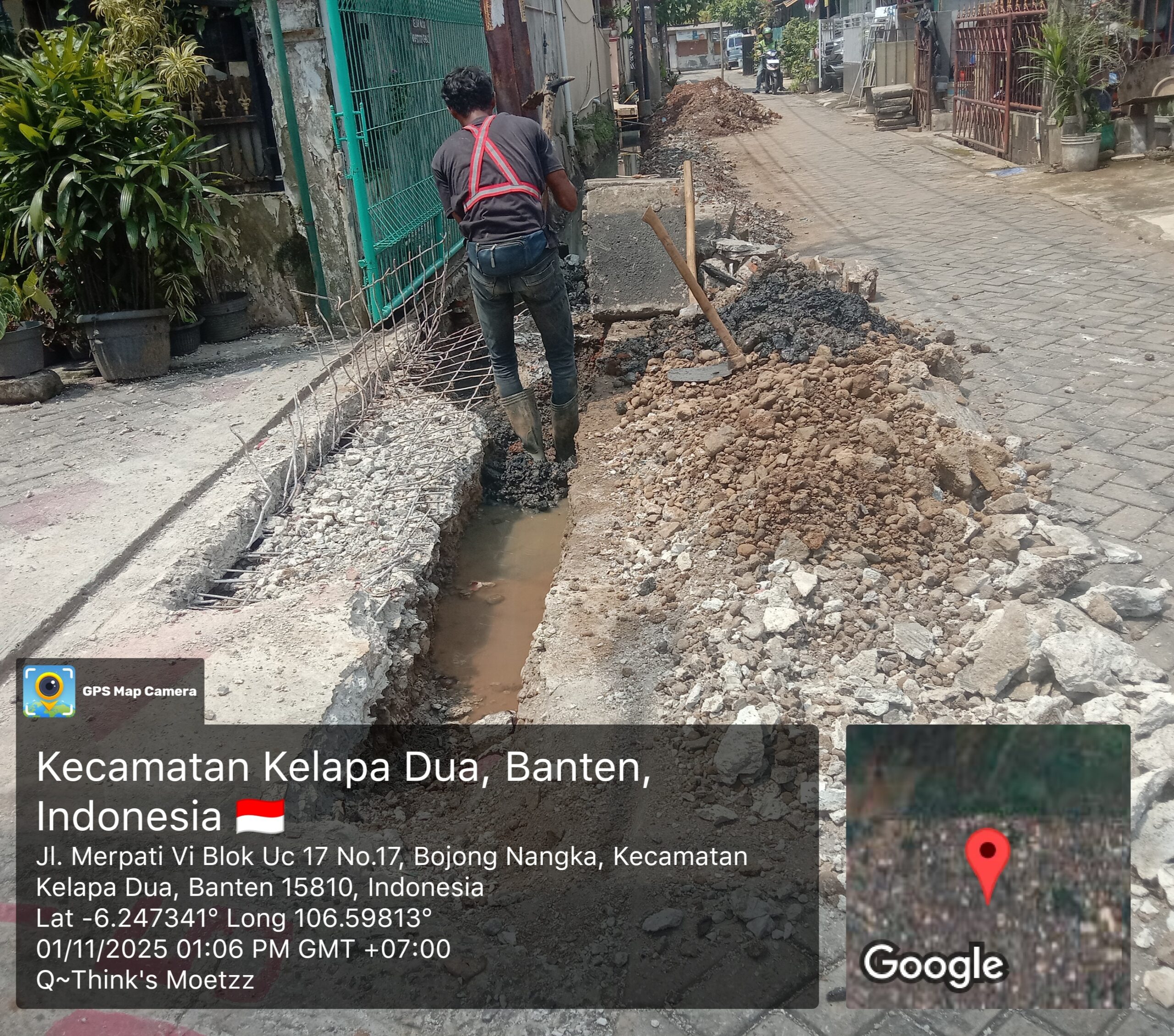 Proyek Saluran Air di Dasana Indah RW 25 Diduga Kangkangi UU KIP